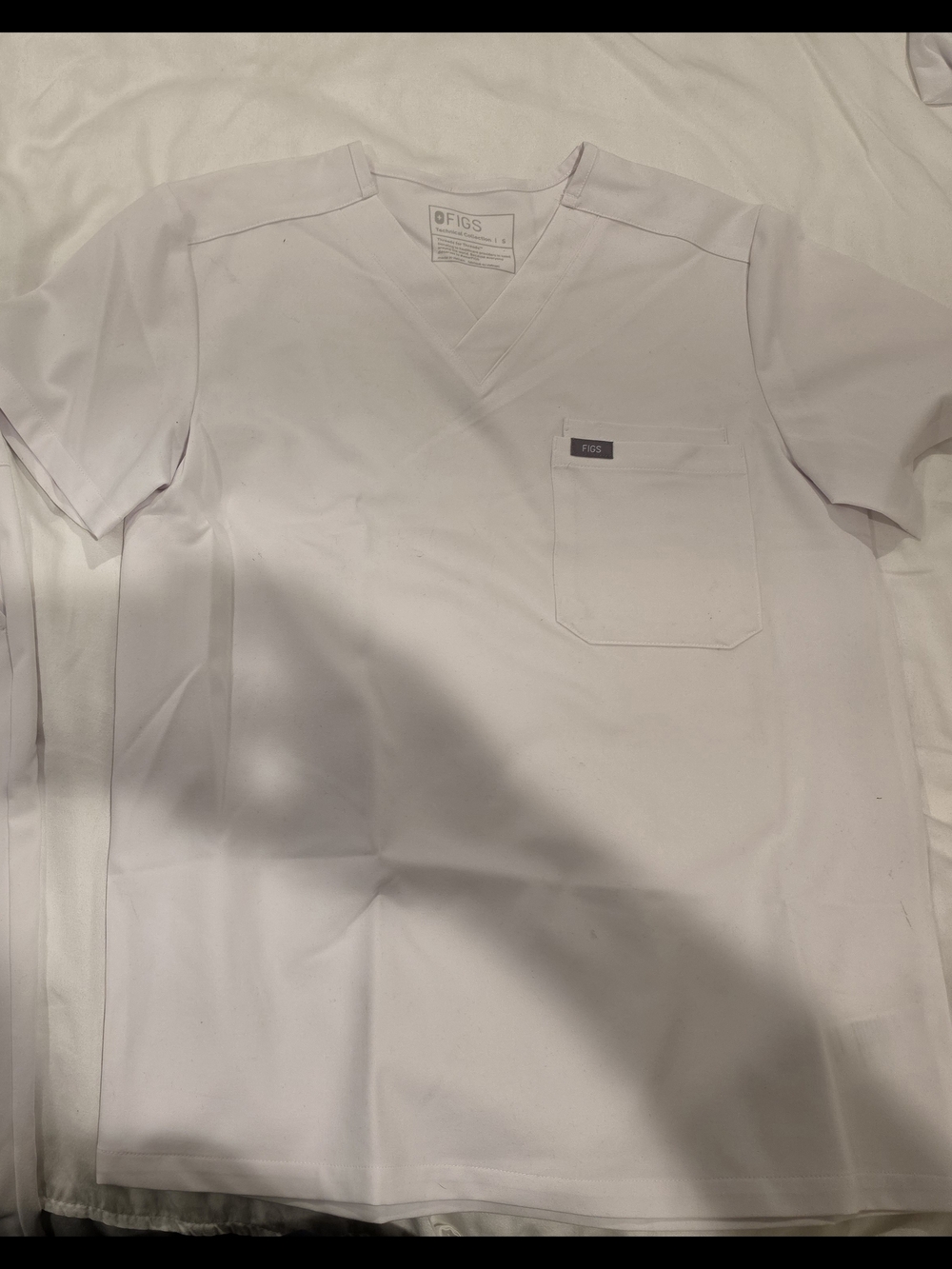 RARE Figs V-Neck Scrub Top And Jogger Pants In White!  Never Worn.